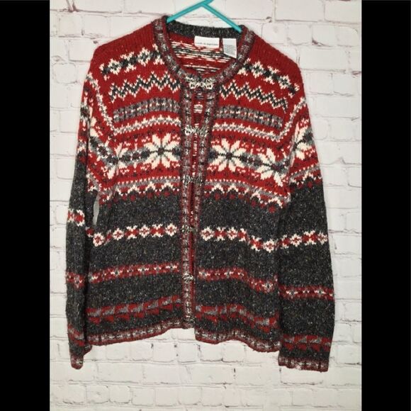 Vintage women Nordic wool cardigan - Picture 1 of 16